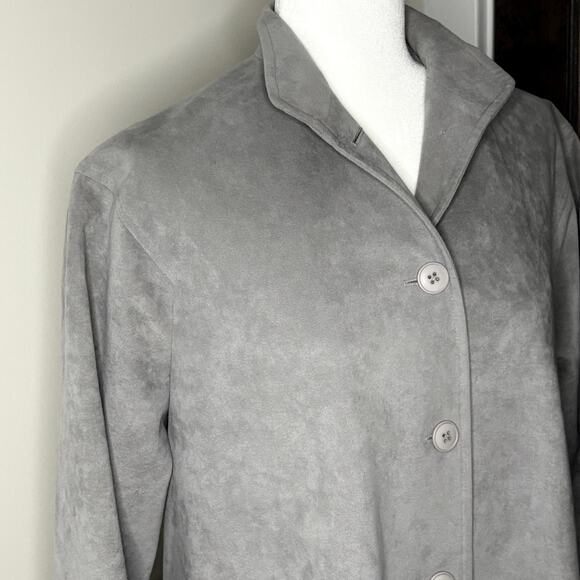 VTG 1970s Ultrasuede Full Length Coat Women's 8 | Light Gray | Made in USA | EUC - Picture 2 of 14
